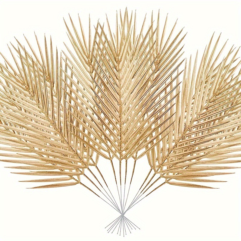 5pcs Golden Artificial Palm Le - đánh giá và giá Florist Supply Vases