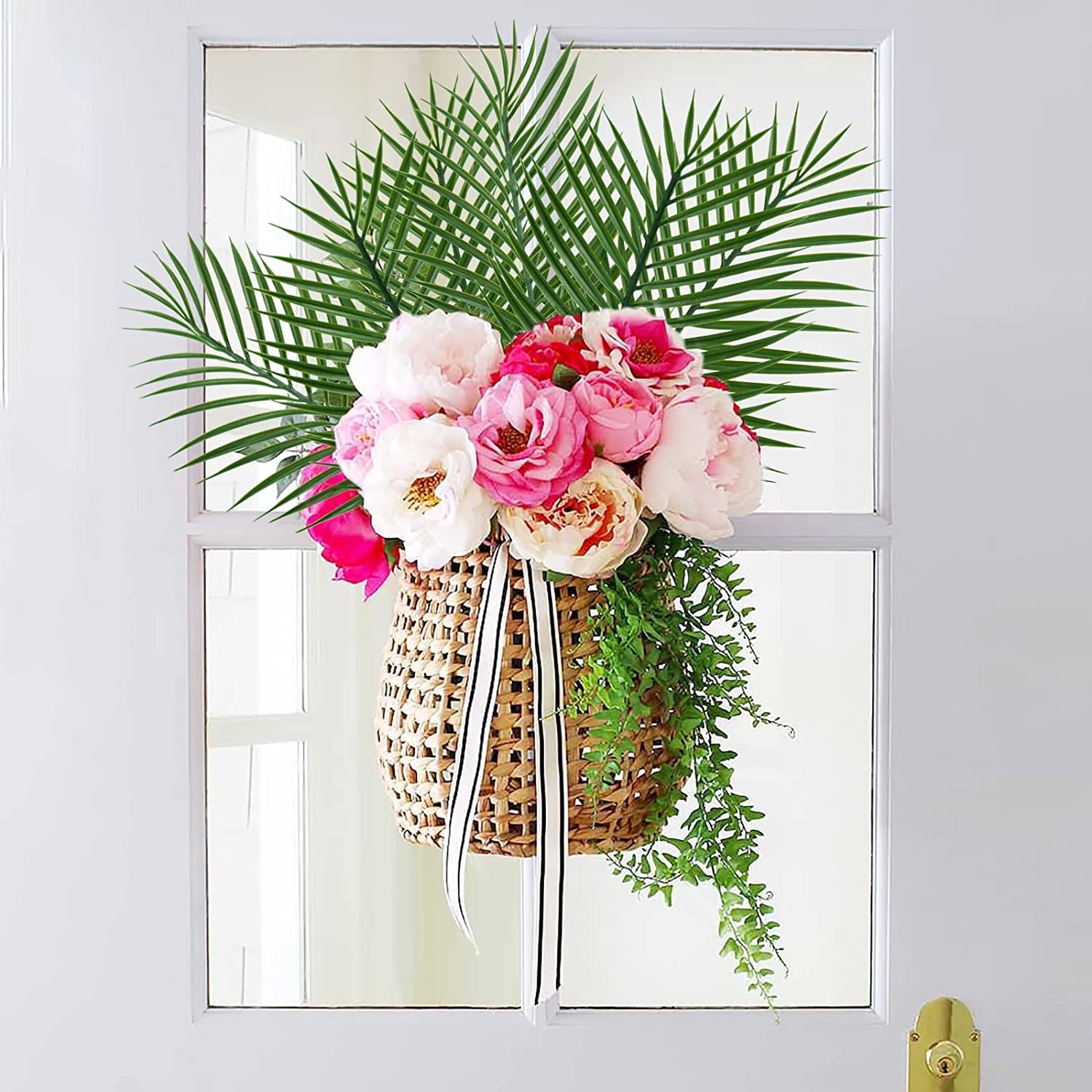 5pcs Golden Artificial Palm Le - đánh giá và giá Florist Supply Vases