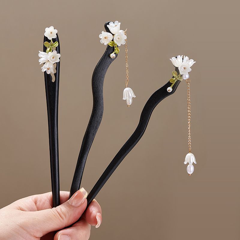 Wooden Flower Hairpin Vintage  - đánh giá và giá Supply Florist