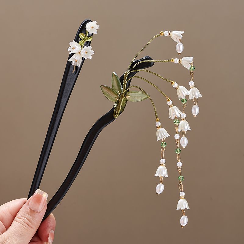 Wooden Flower Hairpin Vintage  - đánh giá và giá Supply Florist