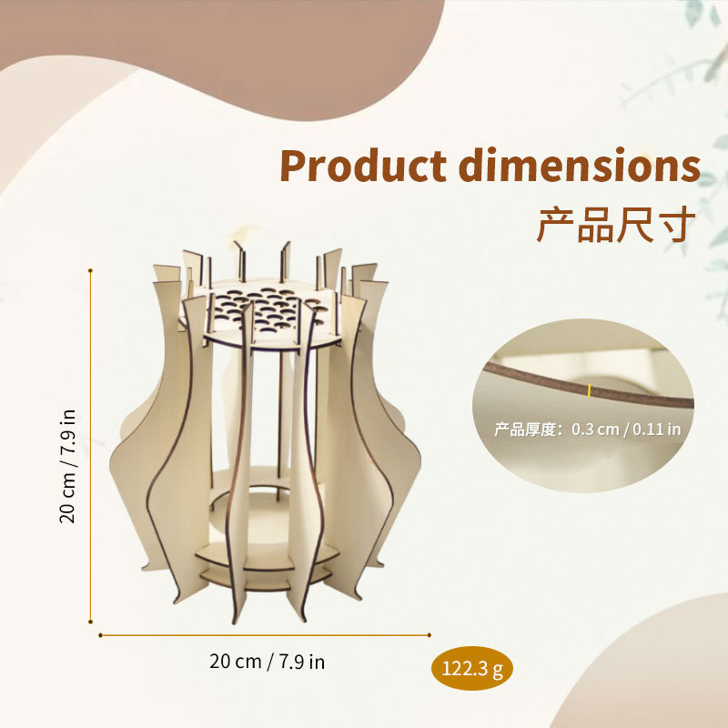 Wooden Puzzle Vase For Bouquet - đánh giá và giá Florist Supply Vases