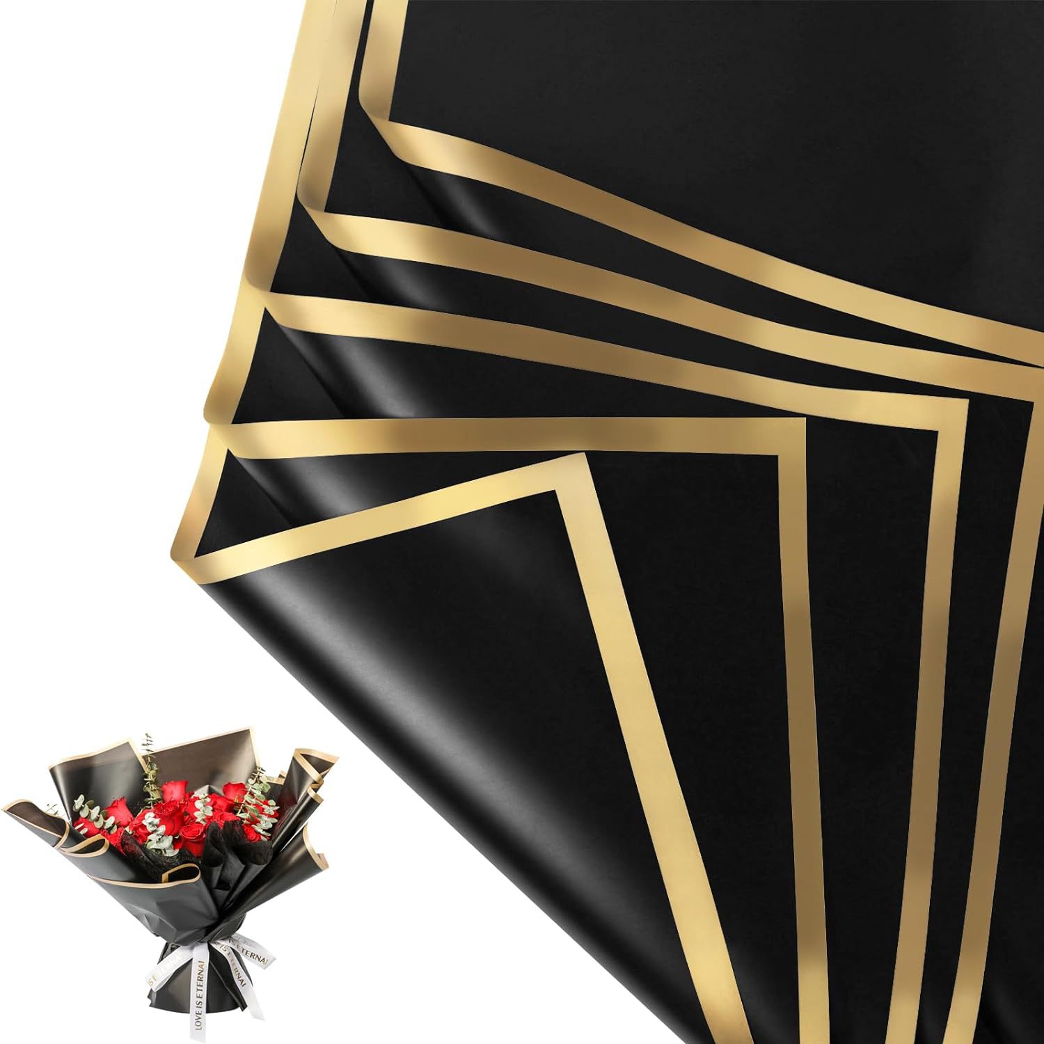20 Sheets Gold Edge Waterproof - đánh giá và giá Florist Flower Supply