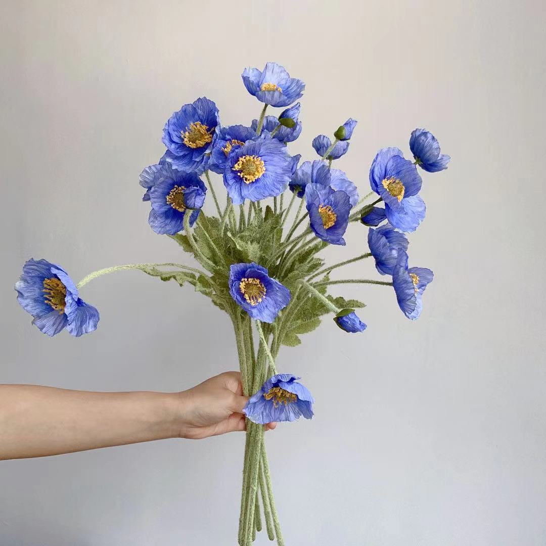 Fake Poppy Silk Flowers Long S - đánh giá và giá Florist Supply Bulk