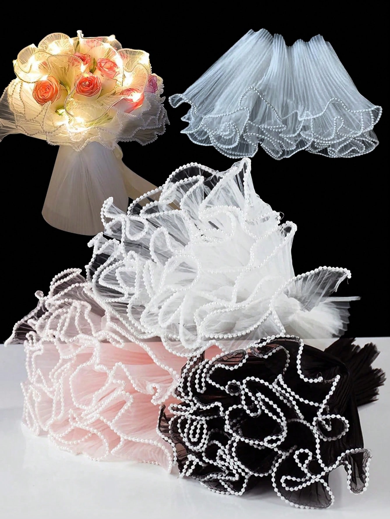 4Yards Faux Pearl Edge Flower  - đánh giá và giá Florist Flower Supply